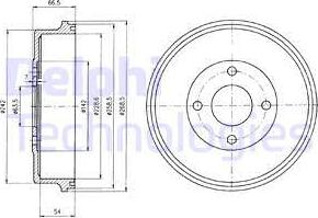 Delphi BF314 - Brake Drum car-mod.net