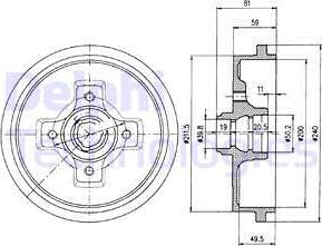 Delphi BF310 - Brake Drum car-mod.net