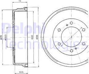 Delphi BF241 - Brake Drum car-mod.net