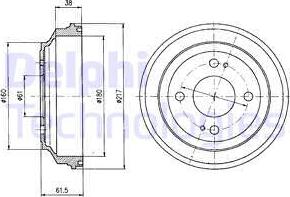 Delphi BF204 - Brake Drum car-mod.net