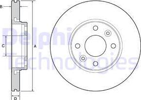 Delphi BG4459C - Brake Disc car-mod.net