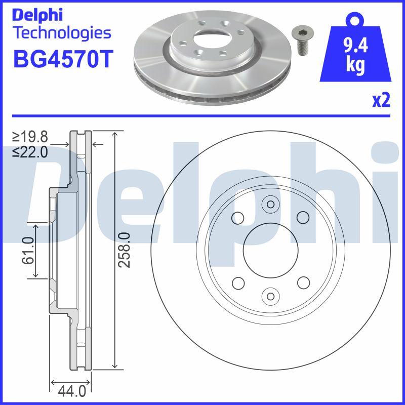 Delphi BG4570T - Brake Disc car-mod.net