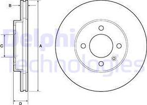 Delphi BG2455-C - Brake Disc car-mod.net