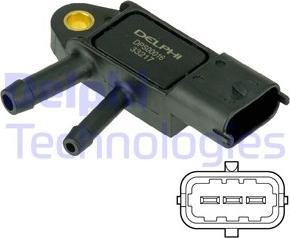 Delphi DPS00016 - Exhaust pressure Sensor car-mod.net