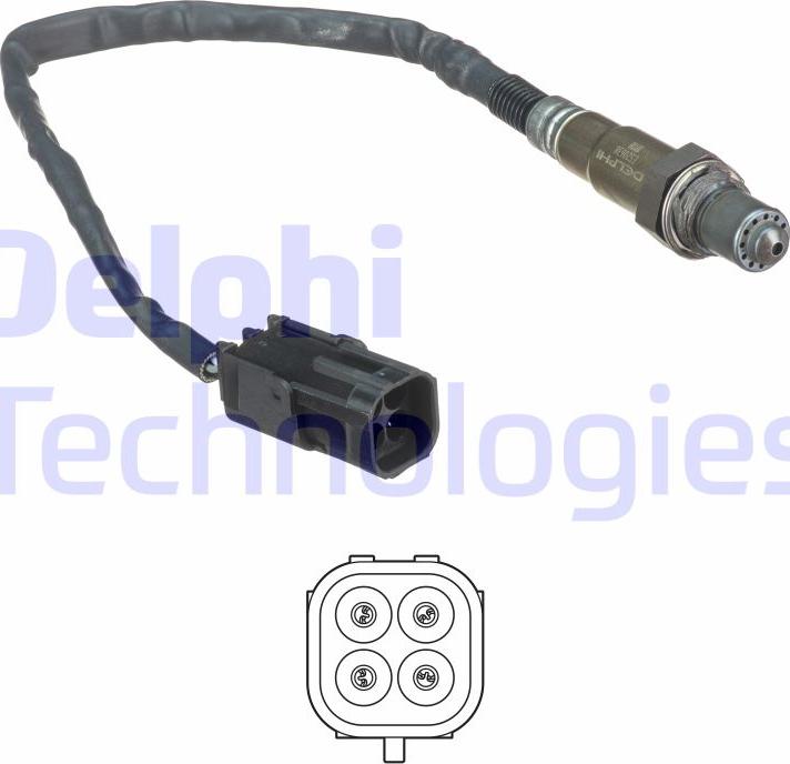 Delphi ES20638-12B1 - Oxygen, Lambda Sensor car-mod.net