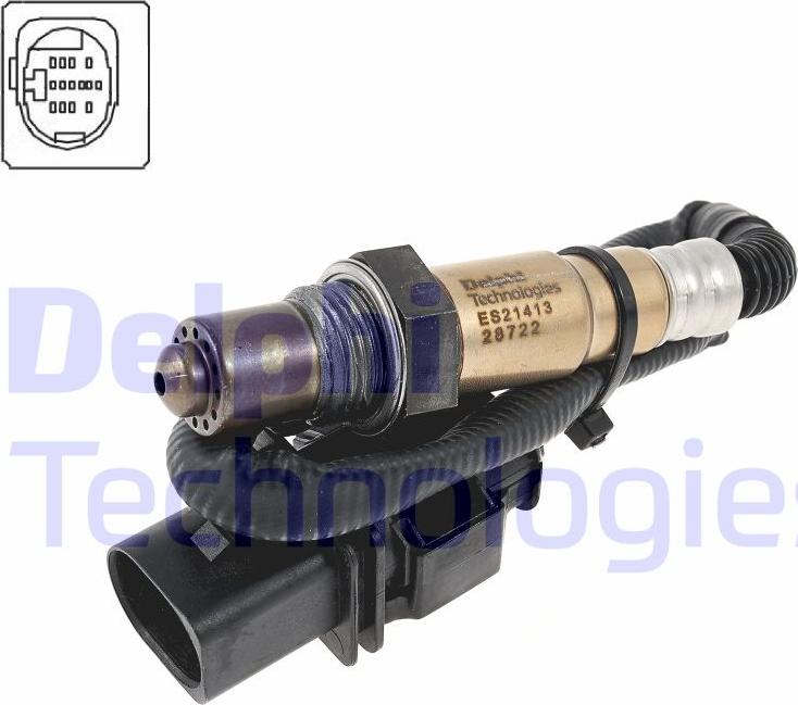 Delphi ES21413-12B1 - Oxygen, Lambda Sensor car-mod.net