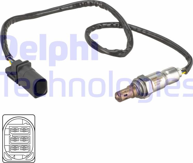 Delphi ES21084-12B1 - Oxygen, Lambda Sensor car-mod.net