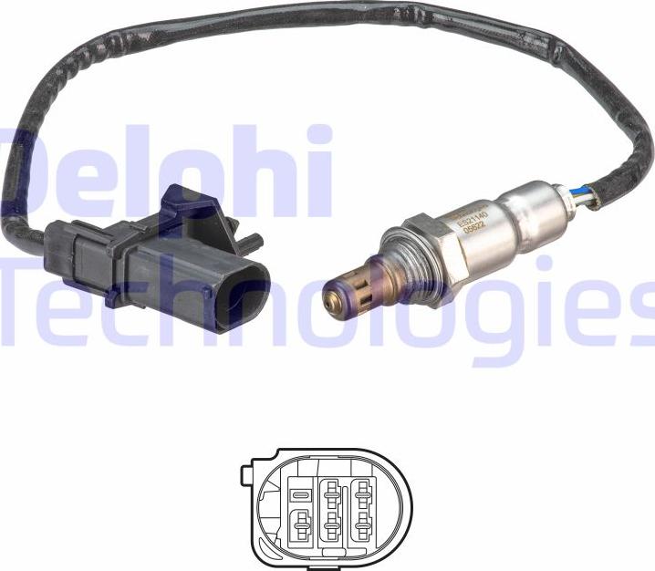 Delphi ES21140-12B1 - Oxygen, Lambda Sensor car-mod.net