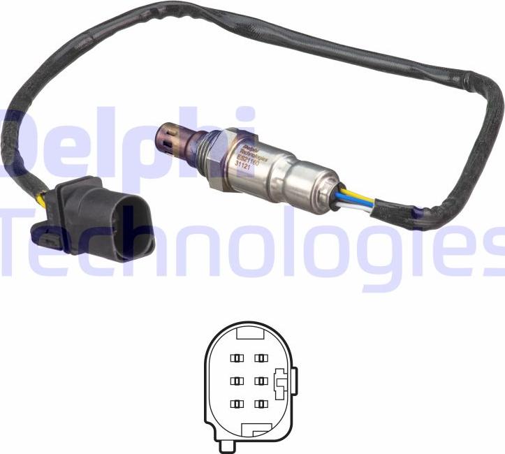 Delphi ES21160-12B1 - Oxygen, Lambda Sensor car-mod.net