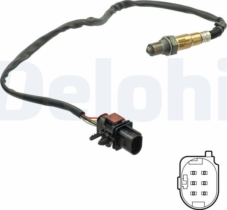 Delphi ES21171-12B1 - Oxygen, Lambda Sensor car-mod.net
