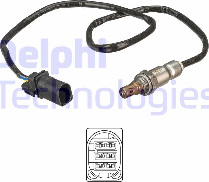 Delphi ES21204-12B1 - Oxygen, Lambda Sensor car-mod.net