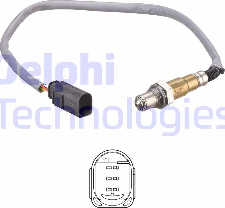 Delphi ES21281-12B1 - Oxygen, Lambda Sensor car-mod.net