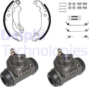 Delphi KP950 - Drum Brake Shoe Set car-mod.net