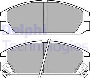 Delphi LP525 - Brake Pad Set, disc brake car-mod.net