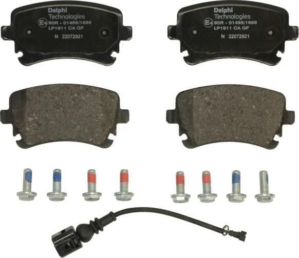 Delphi LP1911 - Brake Pad Set, disc brake car-mod.net