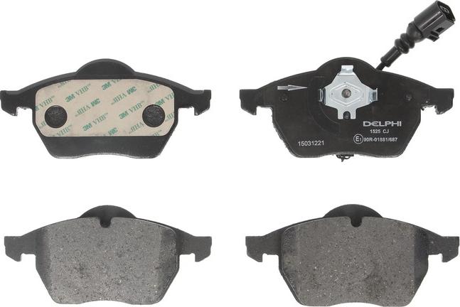 Delphi LP1525 - Brake Pad Set, disc brake car-mod.net