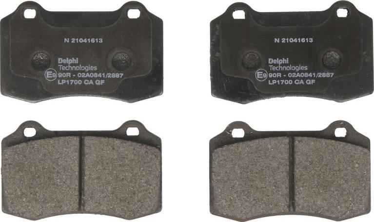 Delphi LP1700 - Brake Pad Set, disc brake car-mod.net
