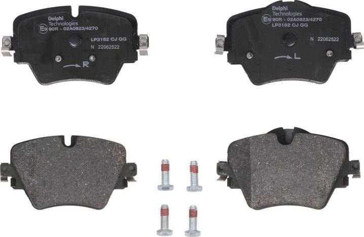Delphi LP3182 - Brake Pad Set, disc brake car-mod.net