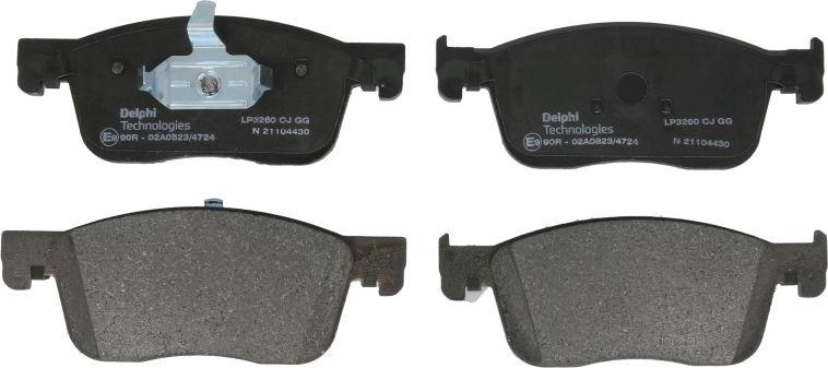 Delphi LP3260 - Brake Pad Set, disc brake car-mod.net