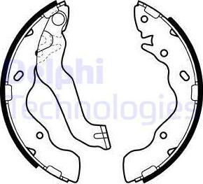 Delphi LS1952 - Drum Brake Shoe Set car-mod.net