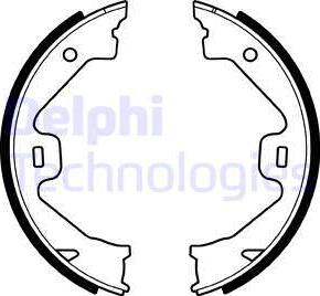 Delphi LS1930 - Brake Shoe Set, parking brake car-mod.net