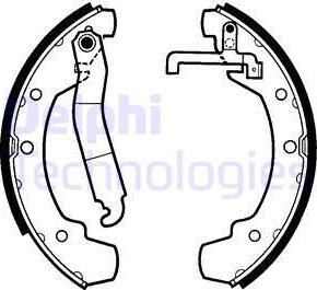 Delphi LS1403 - Drum Brake Shoe Set car-mod.net