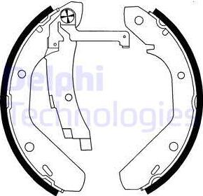 Delphi LS1594 - Drum Brake Shoe Set car-mod.net