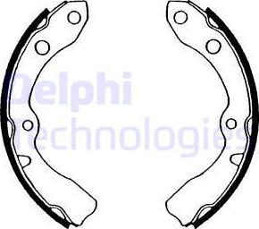 Delphi LS1569 - Drum Brake Shoe Set car-mod.net