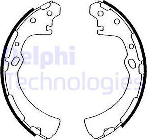 Delphi LS1505 - Drum Brake Shoe Set car-mod.net