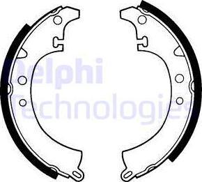 Delphi LS1140 - Drum Brake Shoe Set car-mod.net