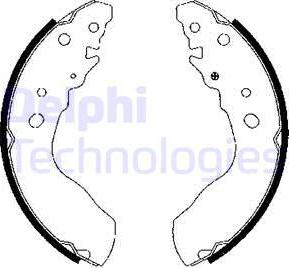 Delphi LS1845 - Drum Brake Shoe Set car-mod.net