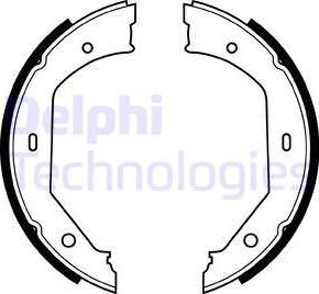 Delphi LS1857 - Brake Shoe Set, parking brake car-mod.net