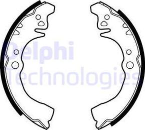Delphi LS1875 - Drum Brake Shoe Set car-mod.net