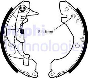 Delphi LS1343 - Drum Brake Shoe Set car-mod.net