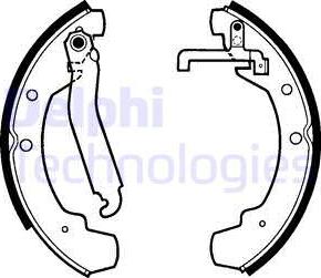 Delphi LS1305 - Drum Brake Shoe Set car-mod.net