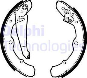 Delphi LS1317 - Drum Brake Shoe Set car-mod.net