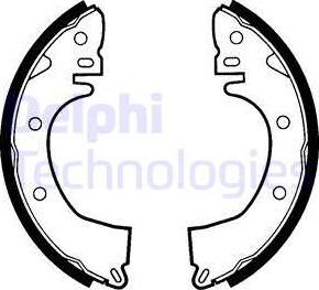 Delphi LS1327 - Drum Brake Shoe Set car-mod.net