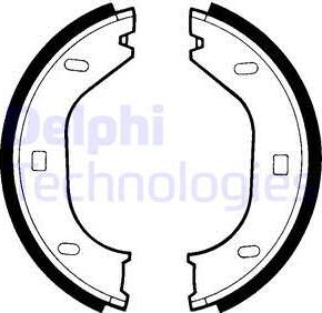 Delphi LS1370 - Brake Shoe Set, parking brake car-mod.net