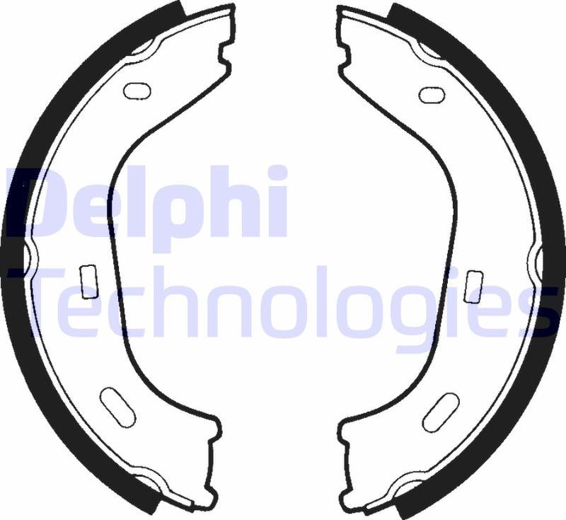 Delphi LS1372 - Brake Shoe Set, parking brake car-mod.net