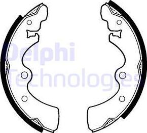 Delphi LS1252 - Drum Brake Shoe Set car-mod.net
