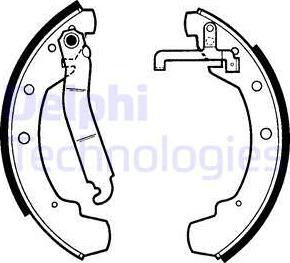 Delphi LS1281 - Drum Brake Shoe Set car-mod.net