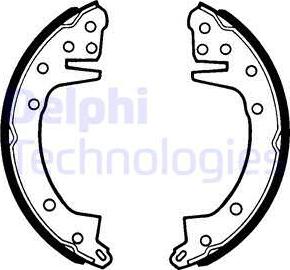 Delphi LS1283 - Drum Brake Shoe Set car-mod.net