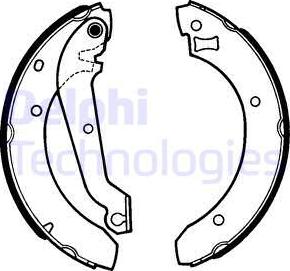 Delphi LS1287 - Drum Brake Shoe Set car-mod.net