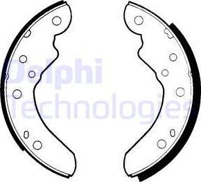 Delphi LS1225 - Drum Brake Shoe Set car-mod.net