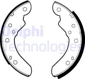 Delphi LS1226 - Drum Brake Shoe Set car-mod.net