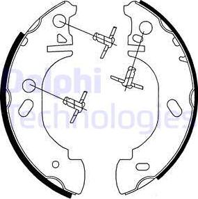 Delphi LS1700 - Drum Brake Shoe Set car-mod.net