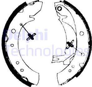 Delphi LS1713 - Drum Brake Shoe Set car-mod.net