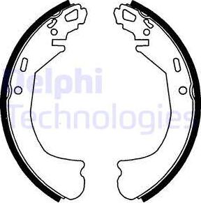 Delphi LS1738 - Drum Brake Shoe Set car-mod.net