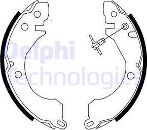 Delphi LS1779 - Drum Brake Shoe Set car-mod.net