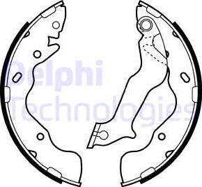 Delphi LS2059 - Drum Brake Shoe Set car-mod.net